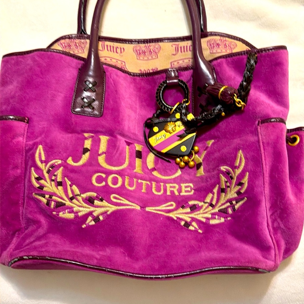 Y2K Authentic  Juicy Couture Pink and Purple Daydreamer Tote  Bag 💕